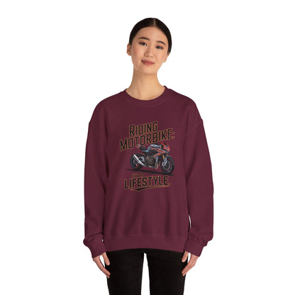 Riding Motorbike: It's A Lifestyle Crewneck Sweatshirt