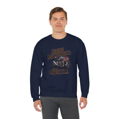 Riding Motorbike: It's A Lifestyle Crewneck Sweatshirt