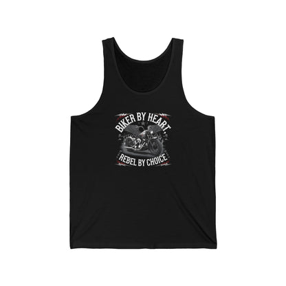 Biker By Heart Rebel By Choice Jersey Tank