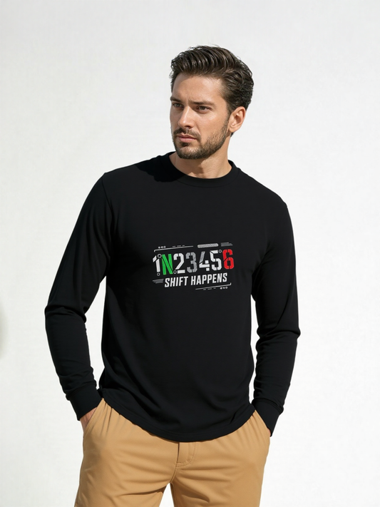 1N23456 Shift Happens Long Sleeve Tee