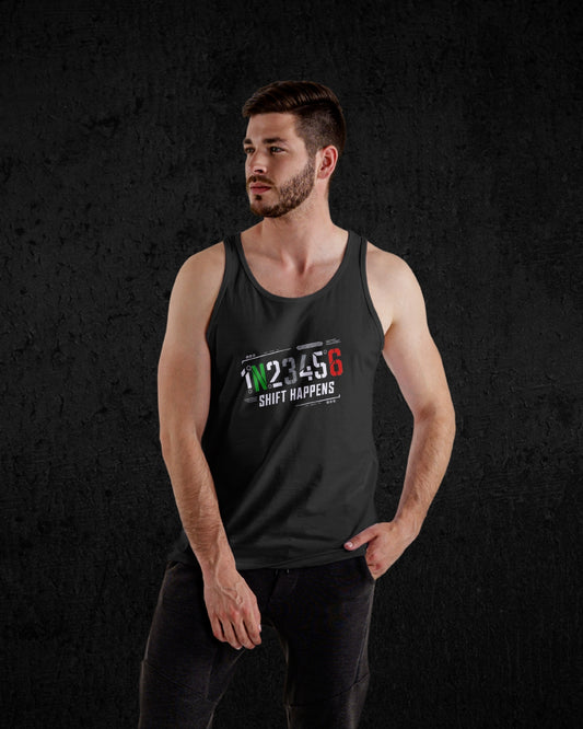 1N23456 Shift Happens Jersey Tank