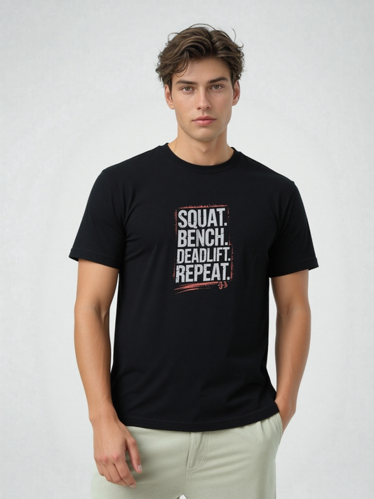 Squat Bench Deadlift Repeat Short Sleeve Tee