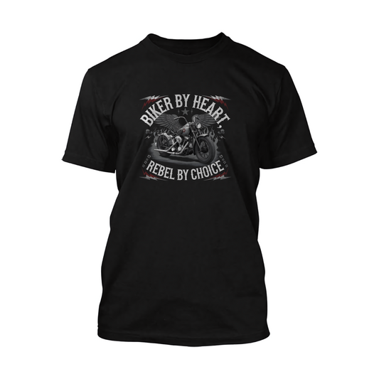 Biker By Heart Rebel By Choice Short Sleeve Tee