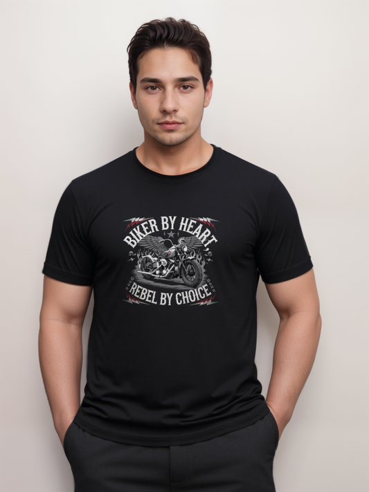 Biker By Heart Rebel By Choice Short Sleeve Tee