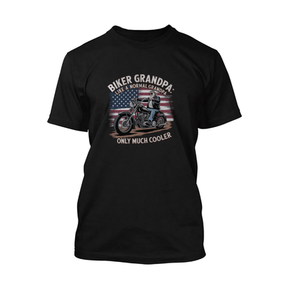 Biker Grandpa Like A Normal Grandpa Only Much Cooler Short Sleeve Tee