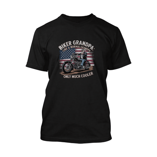 Biker Grandpa Like A Normal Grandpa Only Much Cooler Short Sleeve Tee