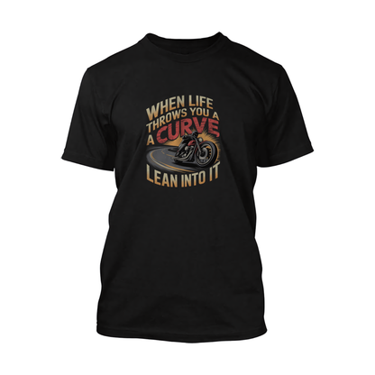 When Life Throws You A Curve Lean Into It Short Sleeve Tee