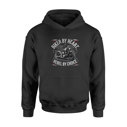 Biker By Heart Rebel By Choice Hooded Sweatshirt