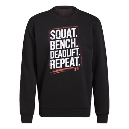 Squat Bench Deadlift Repeat Crewneck Sweatshirt