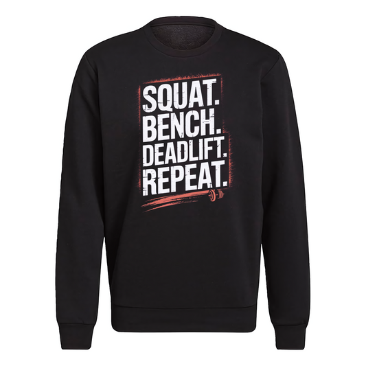 Squat Bench Deadlift Repeat Crewneck Sweatshirt