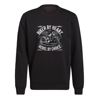 Biker By Heart Rebel By Choice Crewneck Sweatshirt