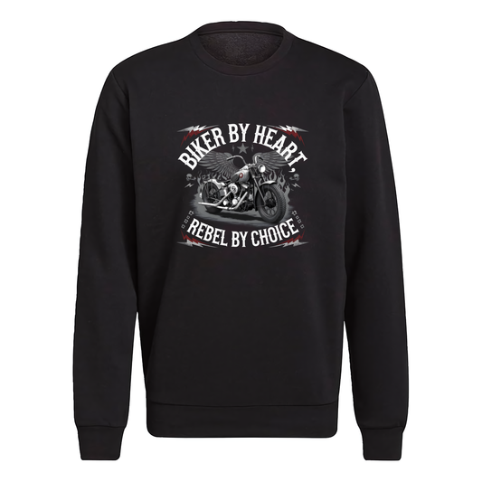 Biker By Heart Rebel By Choice Crewneck Sweatshirt