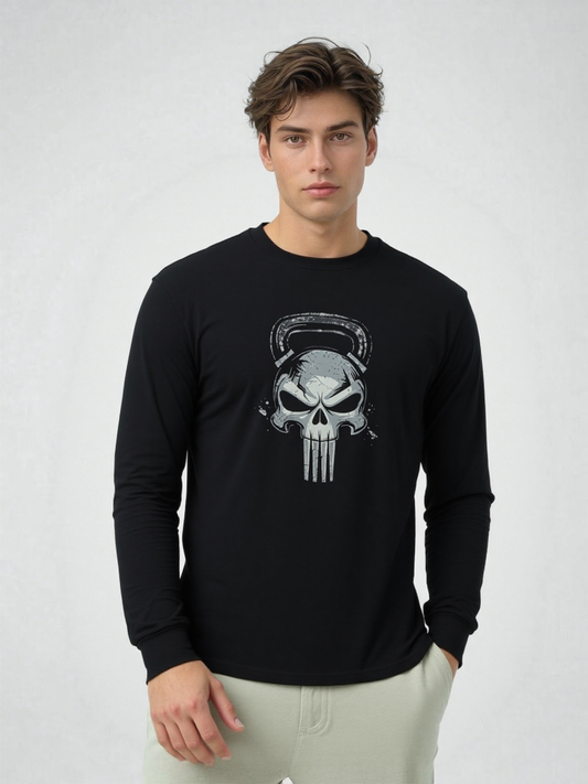 Kettlebell Skull Long Sleeve Tee