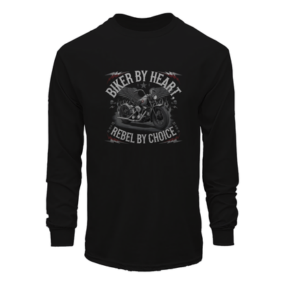 Biker By Heart Rebel By Choice Long Sleeve Tee