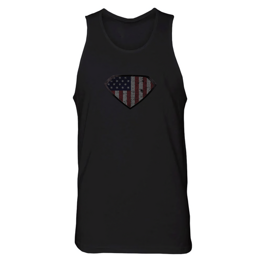 Grungy Super US Flag Jersey Tank