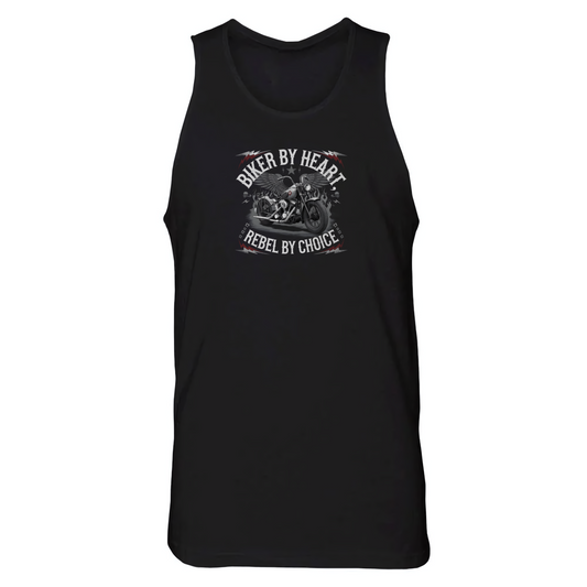 Biker By Heart Rebel By Choice Jersey Tank