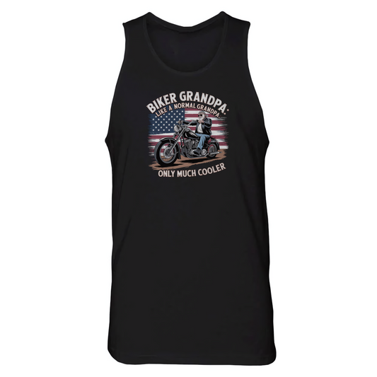 Biker Grandpa Like A Normal Grandpa Only Much Cooler Jersey Tank