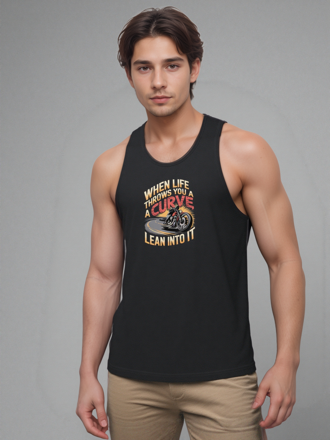 When Life Throws You A Curve Lean Into It Jersey Tank