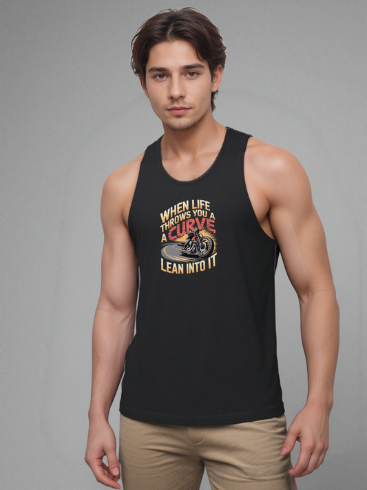 When Life Throws You A Curve Lean Into It Jersey Tank