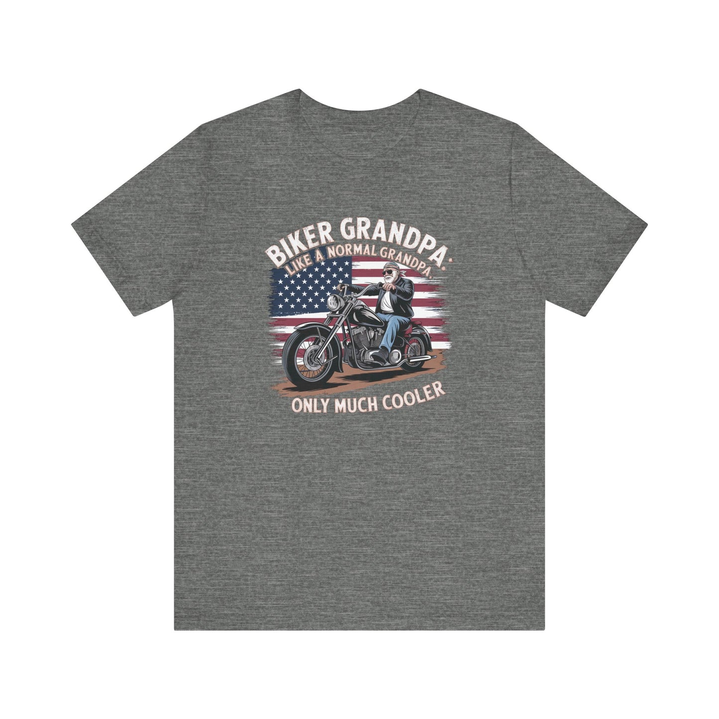 Biker Grandpa Like A Normal Grandpa Only Much Cooler Short Sleeve Tee