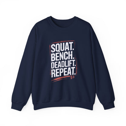 Squat Bench Deadlift Repeat Crewneck Sweatshirt