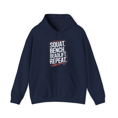 Squat Bench Deadlift Repeat Hooded Sweatshirt