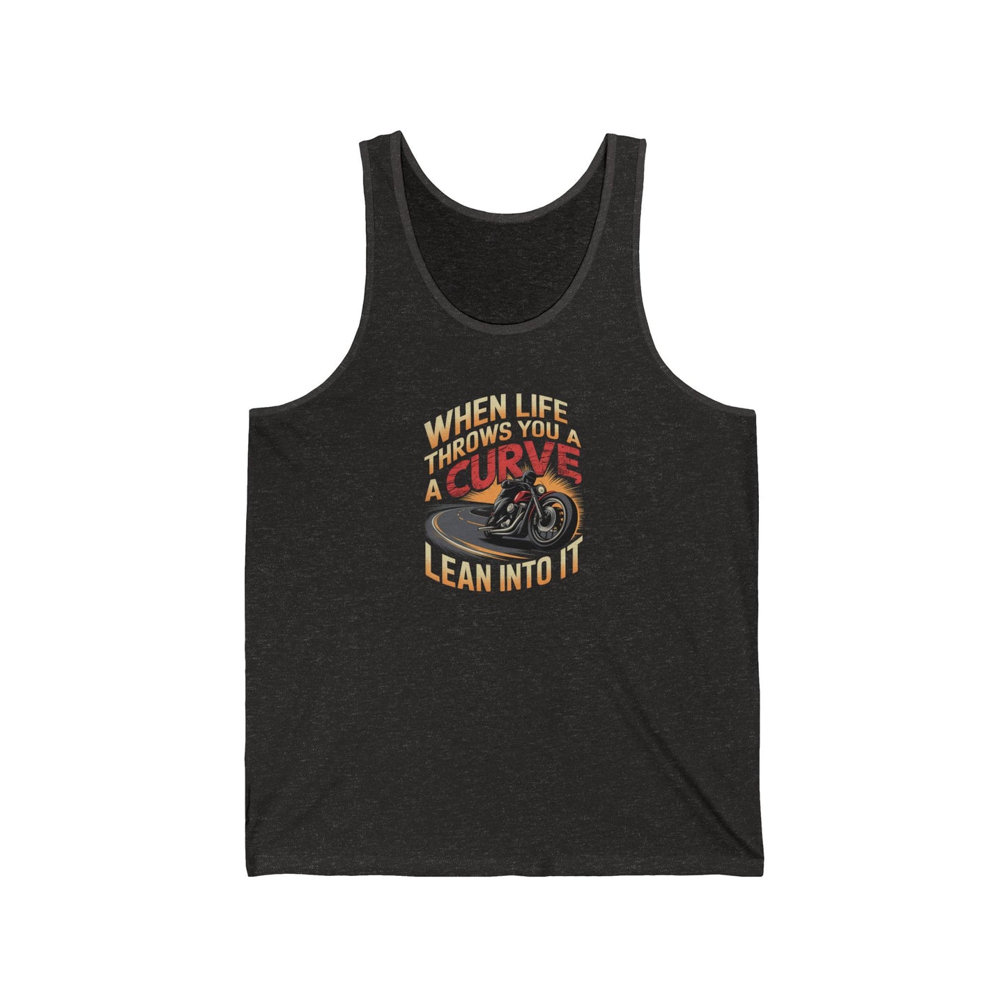 When Life Throws You A Curve Lean Into It Jersey Tank