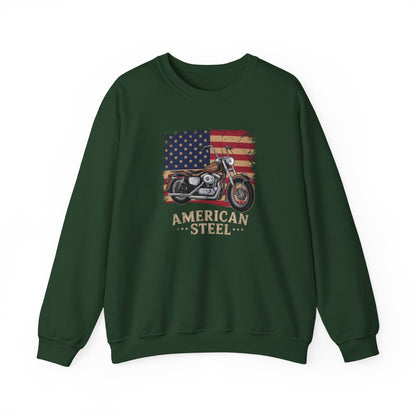 American Steel Motorcycle Crewneck Sweatshirt