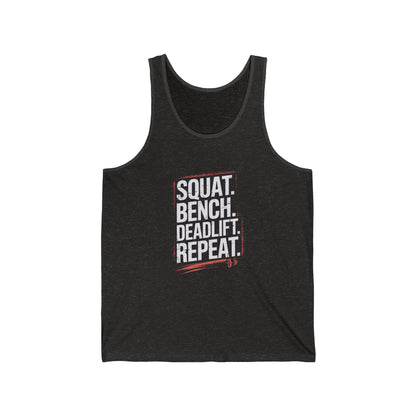 Squat Bench Deadlift Repeat Jersey Tank