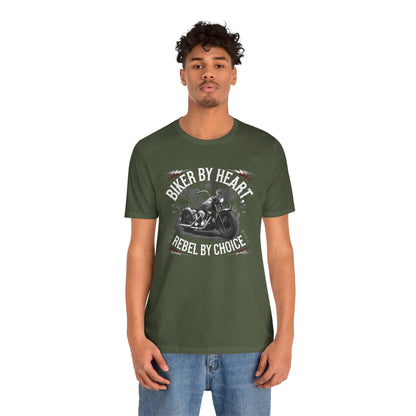 Biker By Heart Rebel By Choice Short Sleeve Tee