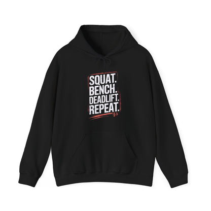 Squat Bench Deadlift Repeat Hooded Sweatshirt