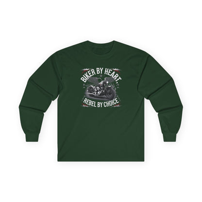 Biker By Heart Rebel By Choice Long Sleeve Tee