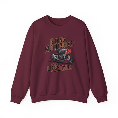 Riding Motorbike: It's A Lifestyle Crewneck Sweatshirt
