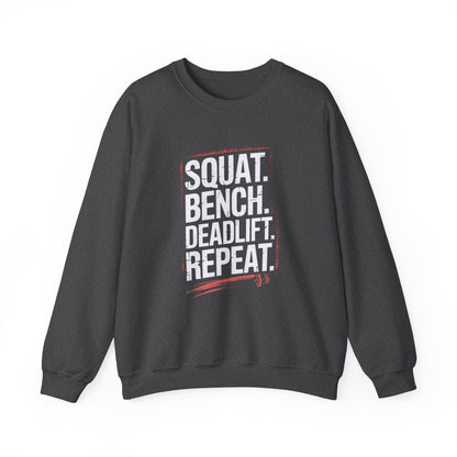 Squat Bench Deadlift Repeat Crewneck Sweatshirt