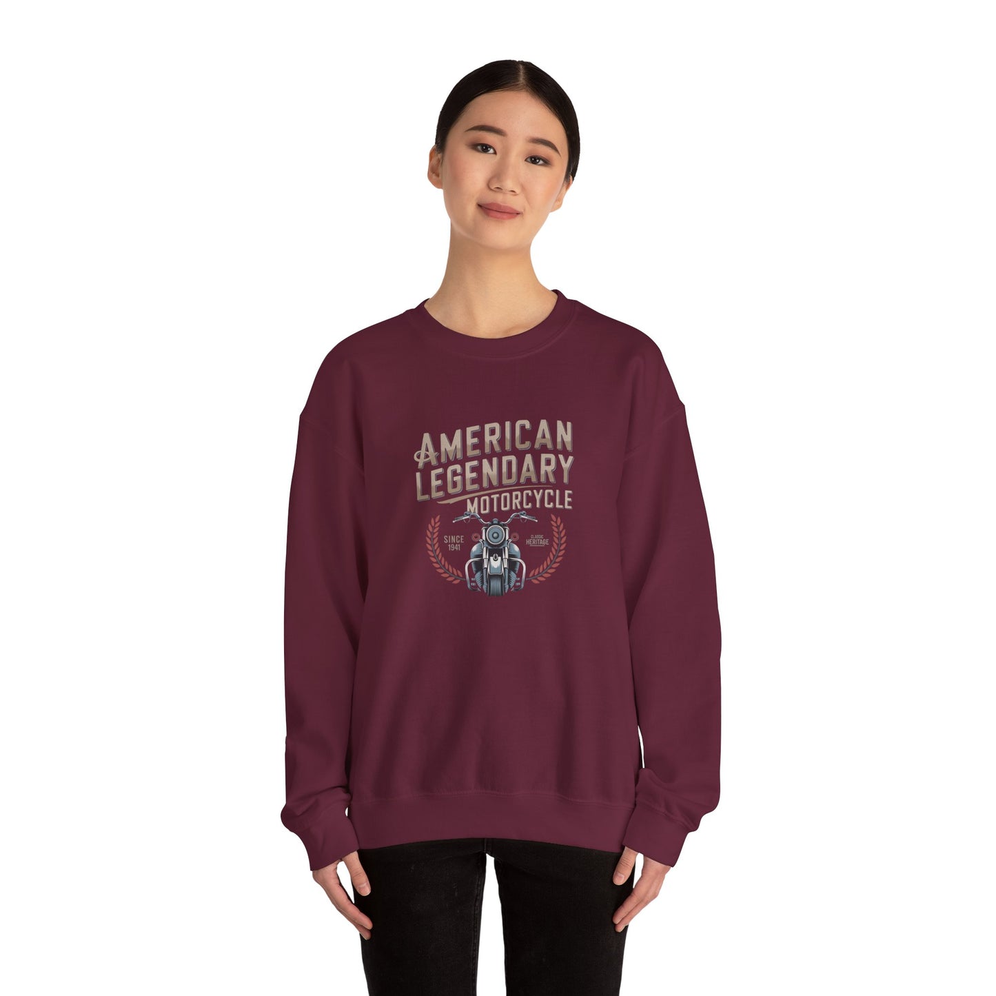 American Legendary Motorcycle Crewneck Sweatshirt