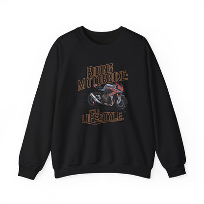 Riding Motorbike: It's A Lifestyle Crewneck Sweatshirt
