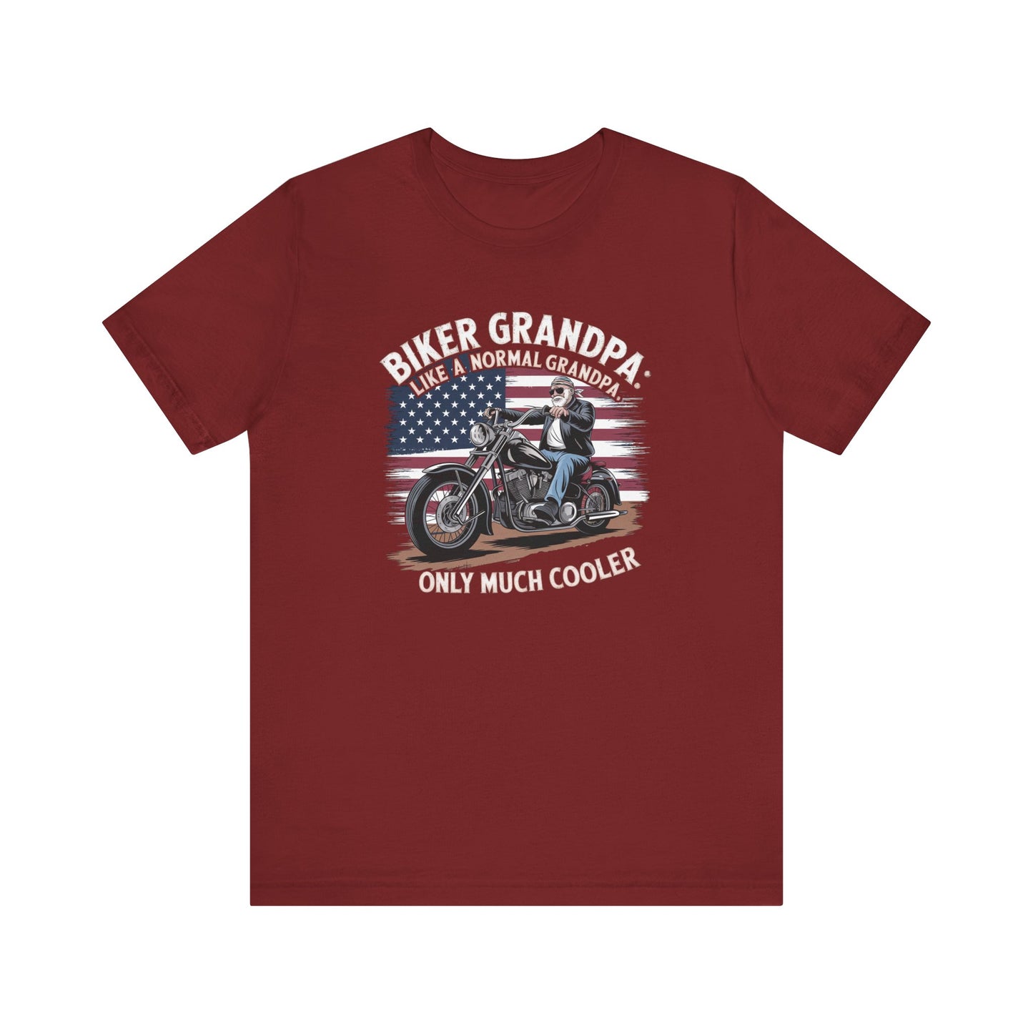 Biker Grandpa Like A Normal Grandpa Only Much Cooler Short Sleeve Tee